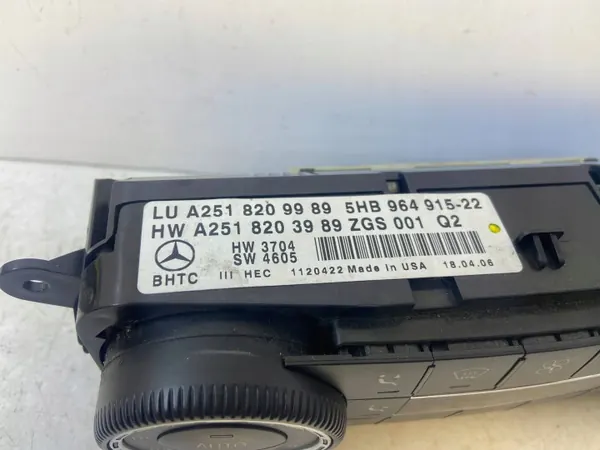 Mercedes A2518209989 ilmastointipaneeli W164 image 9