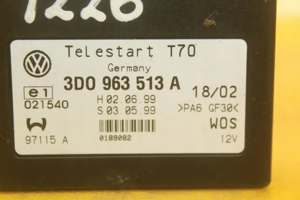 Módulo de controlo Webasto OEM 3D0963513A para Audi VW image 3
