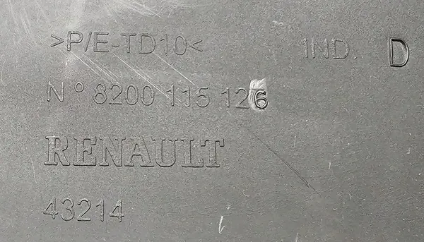 Takapuskuri Renault Megane II 2002-2006 OEM image 2