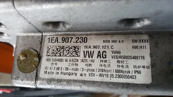 Convertisseur OEM 1EA907230 pour VW ID.3/ID.4 - Occasion image 6
