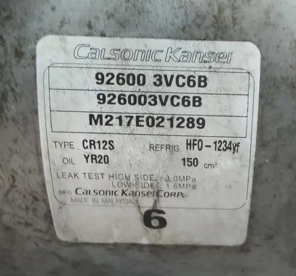 Compressore aria condizionata Nissan Micra K14 Note Juke 1.5 DCI OEM image 3