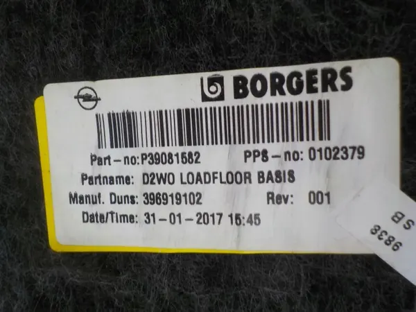 Tapis de coffre Opel Astra K Break OEM 39081582 image 3