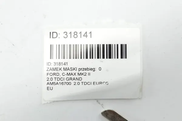 Ford C-Max 1.6 TDCI Cierre Capó OEM AM5A-16700 image 5