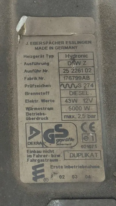 Webasto heating Toyota Corolla E12 Verso Avensis diesel 176799ab image 3