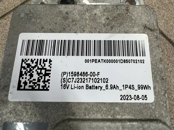 Tesla 1598486-00-F hulpaccu 16V 7Ah image 3