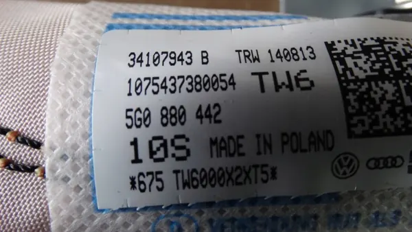 Airbag höger baksäte OEM 5G0880442 VW Golf VII image 4