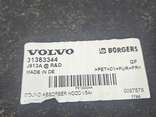 Isolation de capot OEM 31383344 pour Volvo S90 II 2016-2020 image 4