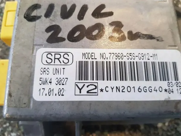 Airbag-moduuli OEM 77960S5S Honda Civic VIII:lle image 3