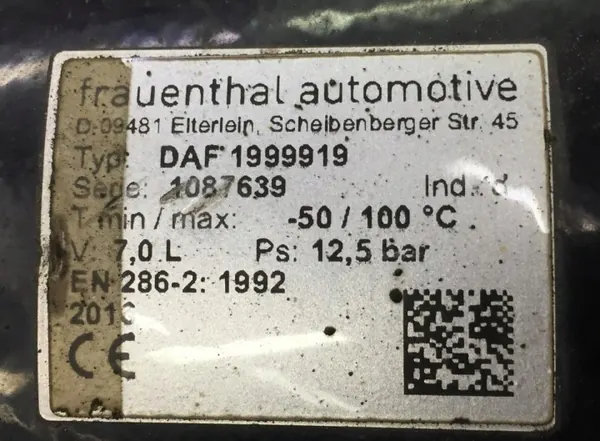 Réservoir d'air DAF OEM 1999919 - État utilisé image 5