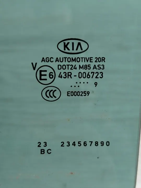Vidrio puerta trasera izquierda OEM E643R-006723 Kia image 3