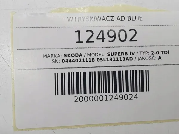 Inyector AdBlue OEM 05L131113AD para Skoda Superb IV image 6