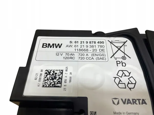 AGM-Batterie OEM 9878490 12V 70Ah für BMW image 4