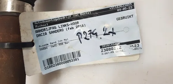 Vänster drivaxel DACIA SANDERO II 0.9 TCE image 8