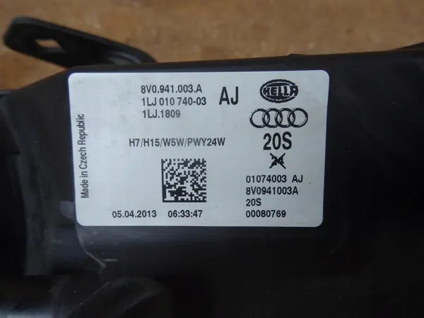 AUDI A3 8V 12-16 Faro Izquierdo OEM 8V0941003A AJ image 8