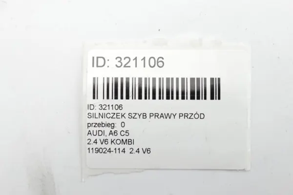Raammotor Voor Rechts OEM 119024-114 Audi A6 image 7