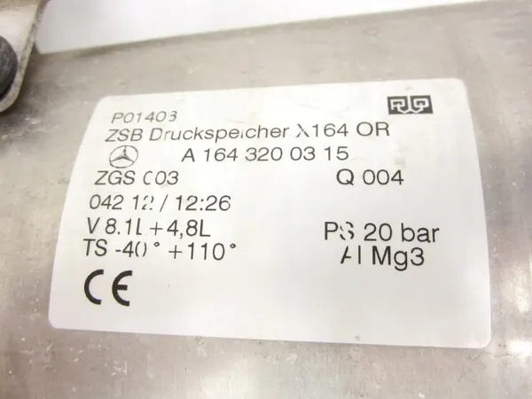 Réservoir d'air pression OEM A1643200315 Mercedes GL image 3