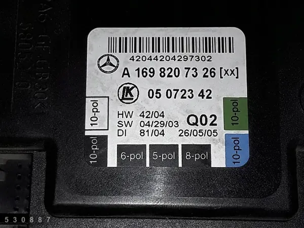 2007 Mercedes Classe B ECU A1698207326 OEM image 3
