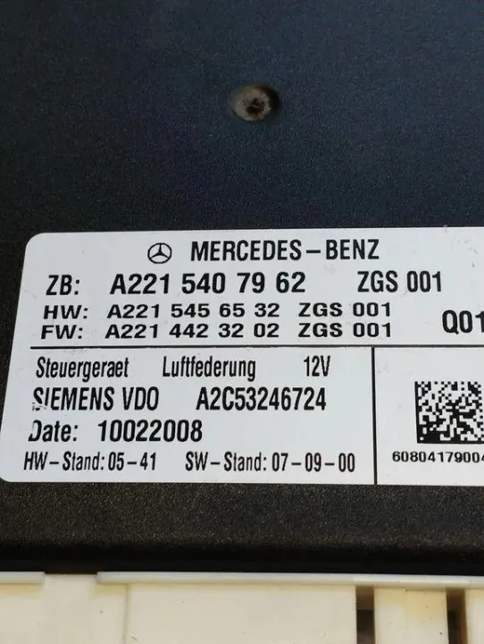 Mercedes-Benz A2215456532 Luftfjädringsmodul image 4