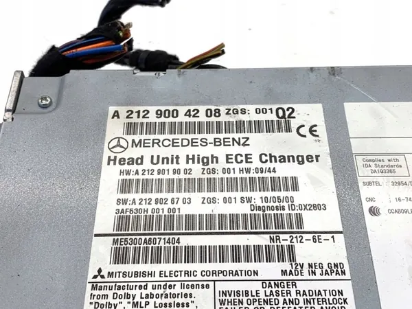 Mercedes-radion OEM A2129004208 Multimedia-soitin 2009-2016 image 4