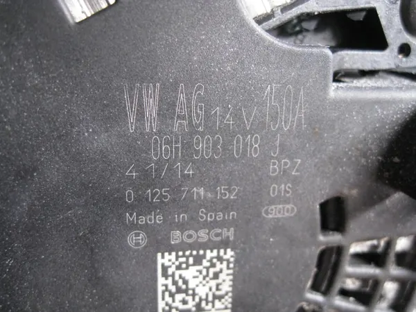 Audi 2.0 TFSI 150A Vaihtovirtageneraattori image 2