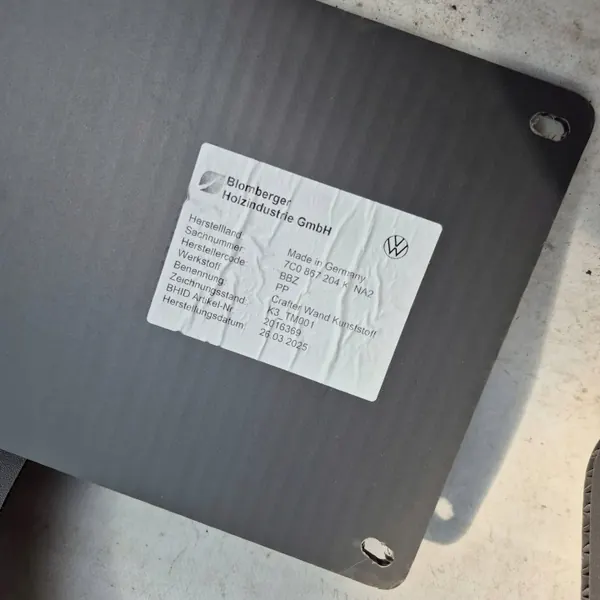 OEM 7C0867204K Zij- en Achterdeur Afdekplaat image 4