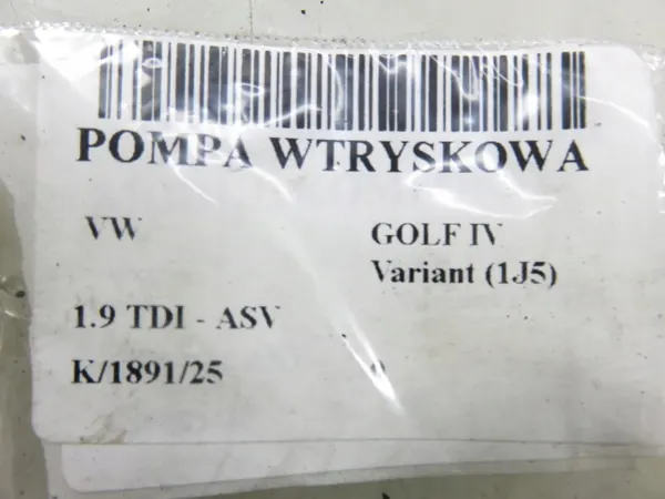 Inspuitpomp VW Golf IV 1.9 TDI OEM 038130107D image 8