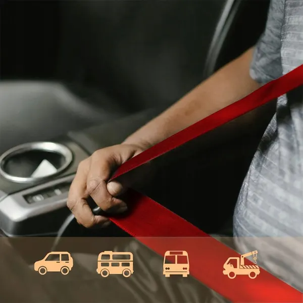 Cinto de segurança 3 pontos universal com fivela 2un OEM 4058525428461 image 5