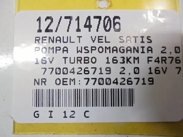 Bomba de direção assistida Renault OE 7700426719 image 7