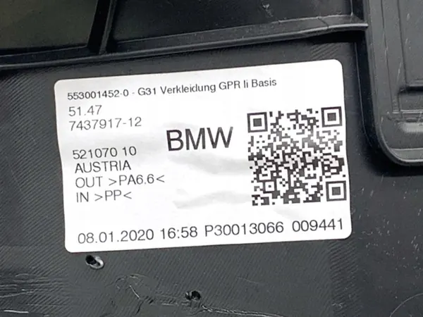 Linker kofferbakafdekking OEM 7437917 voor BMW G31 image 3