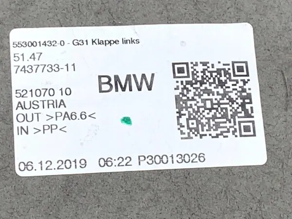 Linker kofferbakafdekking OEM 7437917 voor BMW G31 image 4