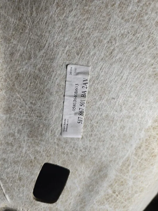 Tapis de Plafond Skoda Roomster OEM 5J7867501 image 8
