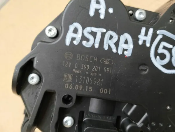 Motor limpiaparabrisas Opel Astra H OEM 13105981 0390201591 image 5