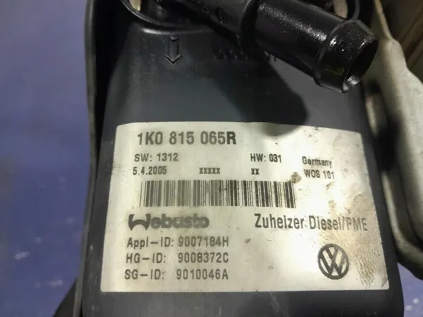 Webasto Värme VW Touran I 2.0 TDI OEM 1K0815065R image 6