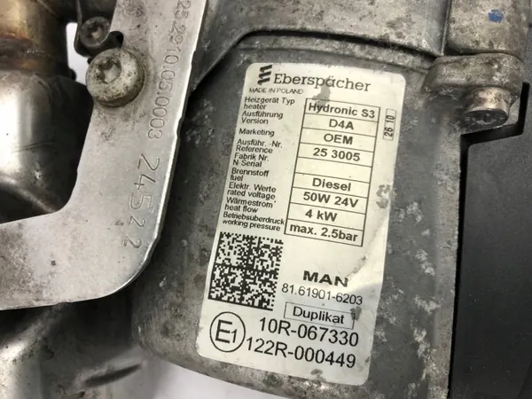 Chauffe-eau Eberspacher Hydronic S3 D4A OEM 81619016203 image 8