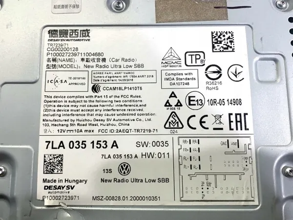 OEM 7LA035153A Radio voor VW Transporter T6 image 4