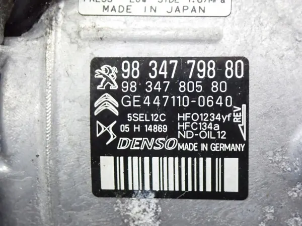 Compressor Ar Condicionado OEM 9834779880 para Opel Corsa F 1.2 Turbo image 7