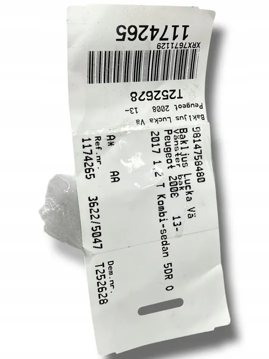 Linker Achterlicht 9814758480 Peugeot 2008 image 5