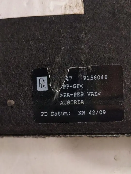 Bagagerumsmatta Rolls-Royce GHOST 2010 image 7