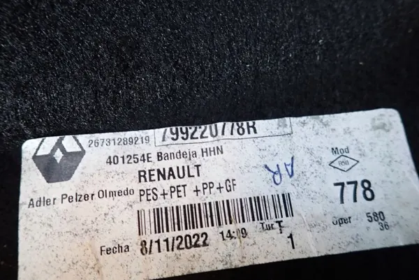 Renault Austral 2023 Kofferraumablage OEM 799220778R image 4