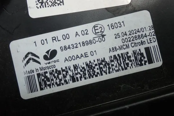Citroen C3 Aircross 21-24 Linker LED DRL Halogeen OEM 9843218980-00 image 4