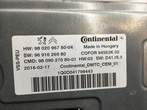 Citroen C4 Picasso II Start Stop Module image 3