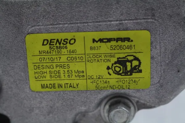 Compressore A/C Fiat 500 OE 52060461 image 7