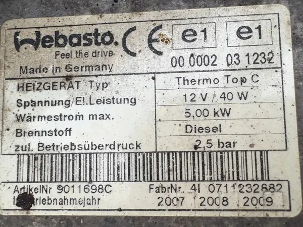 Calefacción Webasto 12V 5KW con soplador para autocaravana image 5