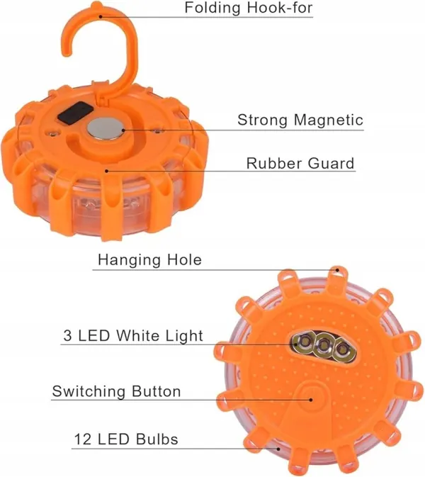 LED-waarschuwingslamp OEM 75385 met USB en magneet image 5