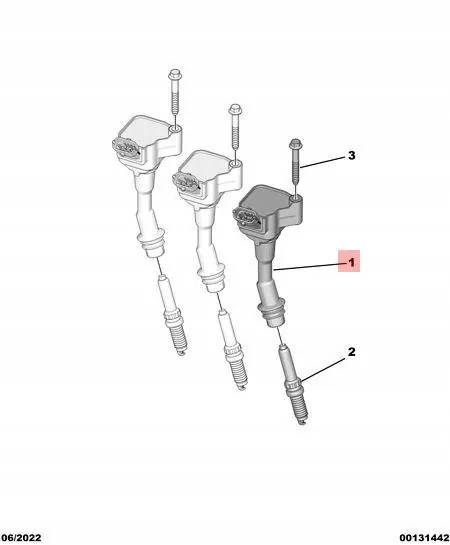 Peugeot 408 II P54 1.2 THP Tändspole HN09 image 2