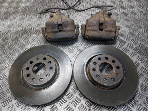 Voorrem Set OEM TARCZE HAMULCOWE PRZÓD + KLOCKI + ZACISKI image 2