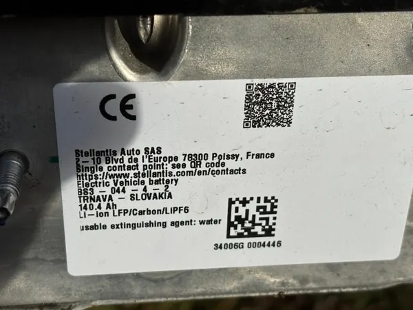 OEM W9871985280 Batteri 140Ah för Citroen E-C3 IV image 4
