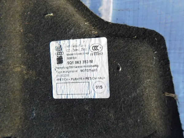 Isolamento térmico parede motor VW T-Roc OEM 5G0805275C image 4