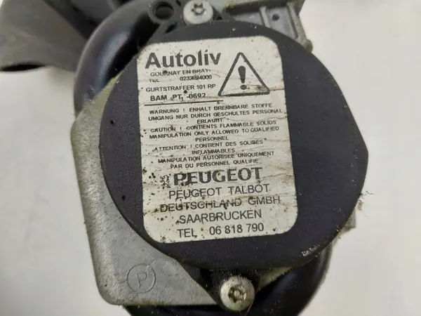 Turvavyö etu-oikea OEM 11947229 Peugeot 508 I image 3