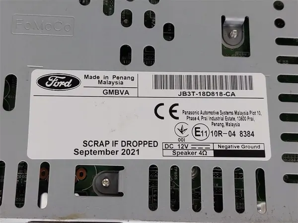 Rádio Ford Ranger Raptor OEM JB3T-18D818-CA 2020-2022 image 3